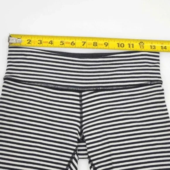 Lululemon 8 Wunder Under Crop High Rise Full On Luxtreme 21 Legging Stripe Black - Picture 8 of 10